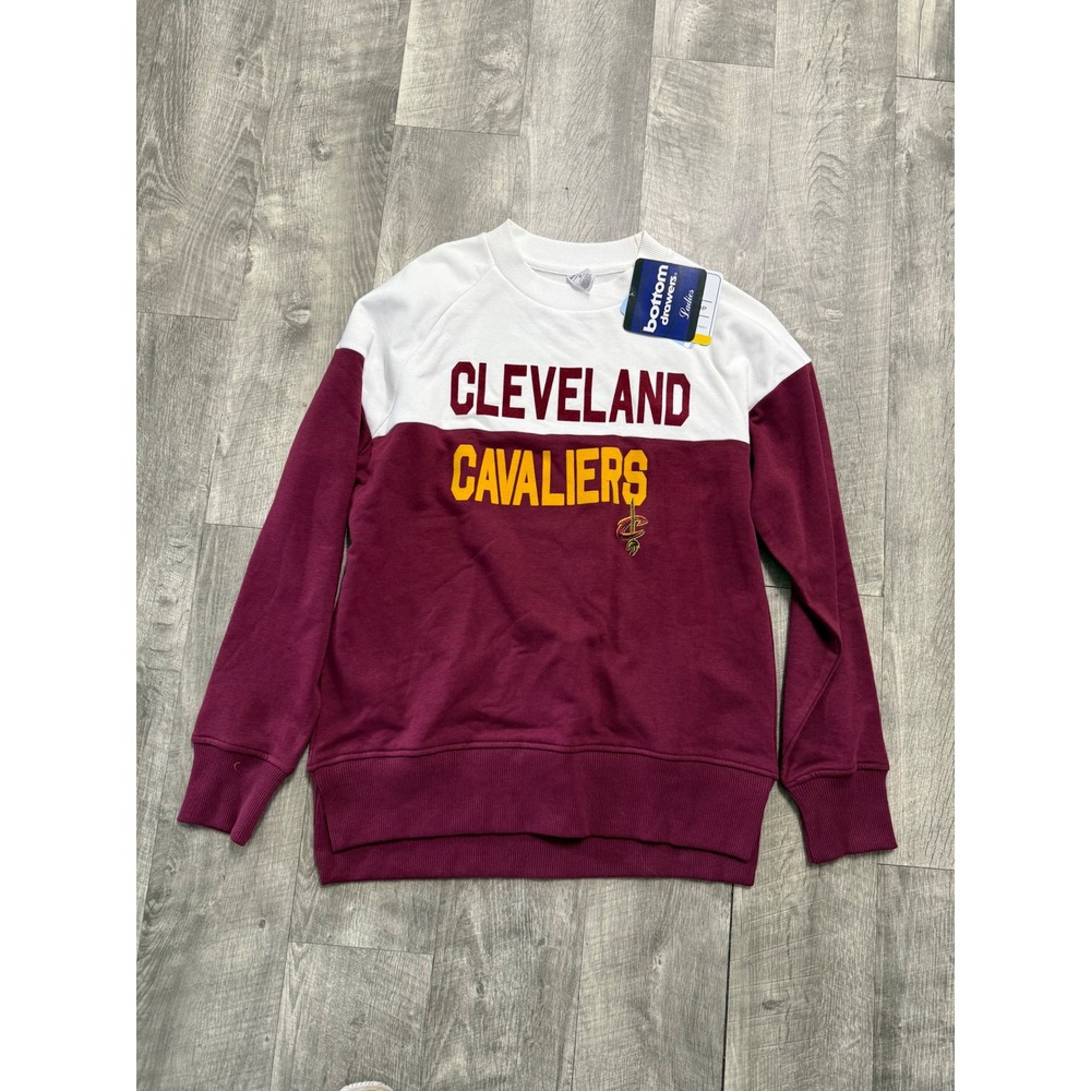 NBA Cleveland Cavaliers Sideline Apparel Womens Sweatshirt Colorblock Medium NWT